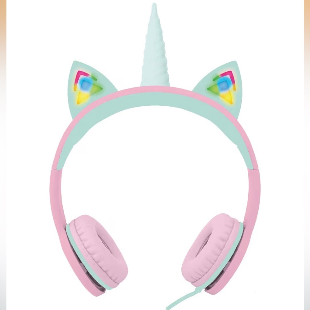 Magical Unicorn Kids Headphones - Pink and Mint